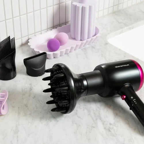 Hair Dryer with Diffuser and Comb, Wavytalk