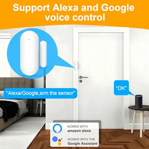 Magnetic Door Sensor Alarm with App Alerts — Smart Home Security, WARROXIDE