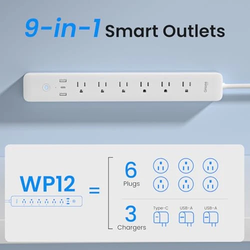 Smart Power Strip with Surge Protection — Power Solutions & Surge Protection, GHome Smart