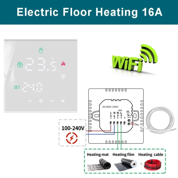 Smart Thermostat with Touch Screen — Home Climate Control, Minco Thermostatic