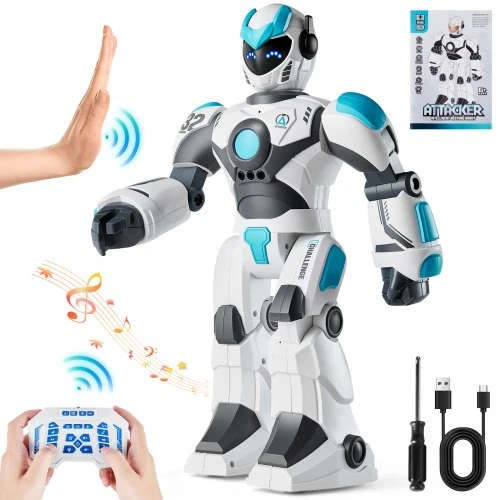 RC Robot Toy Talking Dancing Gesture and Voice Remote Control Programmable — Robot Pet, VEVOR