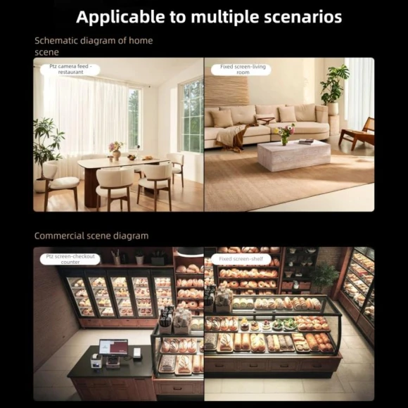 Smart Camera with Dual Lens, 360 Degree PTZ Rotation, Xiaomi