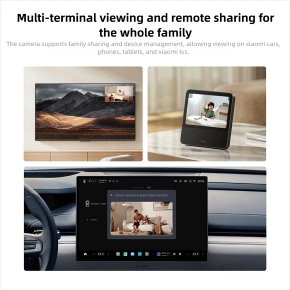 Smart Camera with Dual Lens, 360 Degree PTZ Rotation, Xiaomi