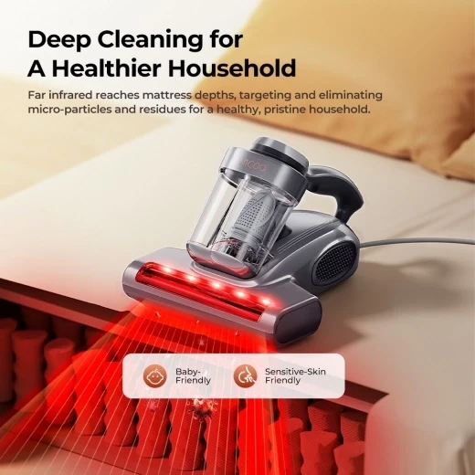 Smart Dual-Cup Mattress Vacuum Cleaner — Robot Vacuum, JIGOO