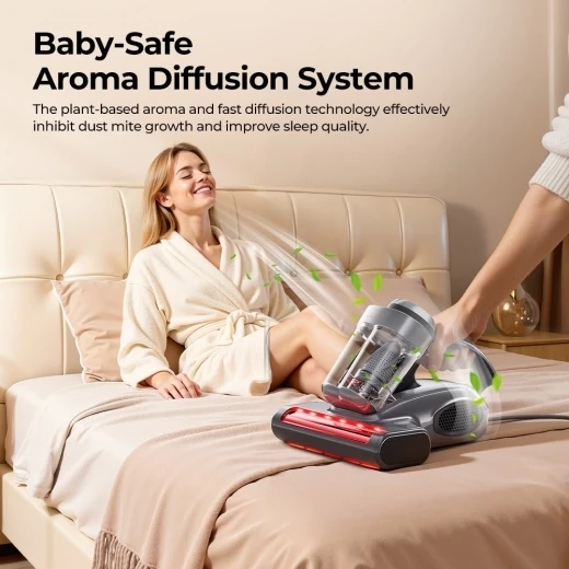 Smart Dual-Cup Mattress Vacuum Cleaner — Robot Vacuum, JIGOO