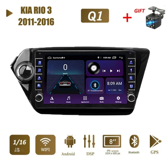 2Din Android Wi-Fi Car Radio Multimedia Player with GPS Navigation — Car Infotainment System, icreative