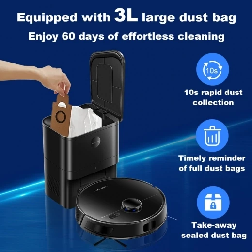 Robot Vacuum Cleaner with Self-emptying Dustbin — Robot Vacuum, Liectroux