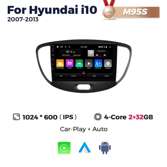2-Din Android All-in-One Car Stereo Head Unit — Car Infotainment System, Auto Launcher