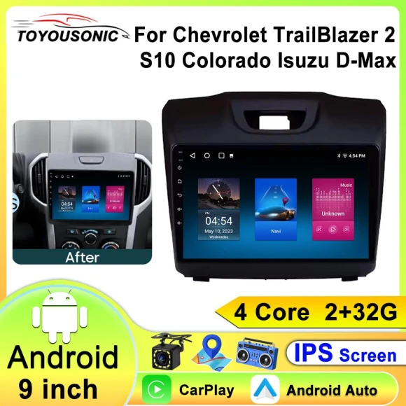 2 Din Stereo System with Wireless CarPlay and Android Auto — Car Infotainment System, ToyousoniC