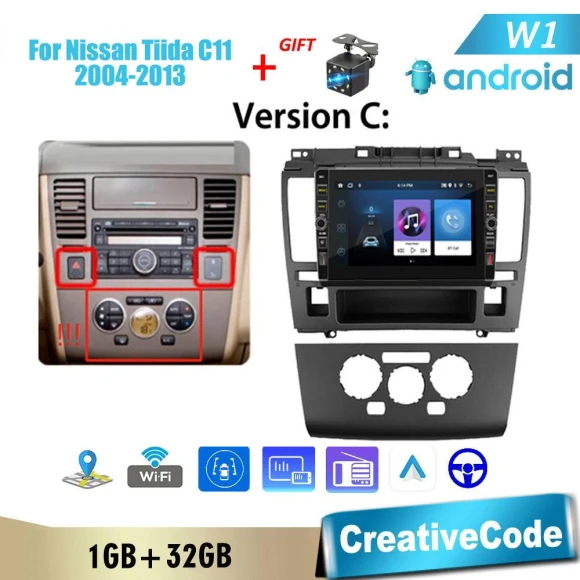 8-inch Android Car Radio Multimedia Video Player — Car Infotainment System, CreativeCode