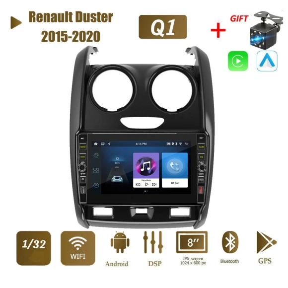 8-inch Android Car Stereo with Button Handle — Car Infotainment System, icreative