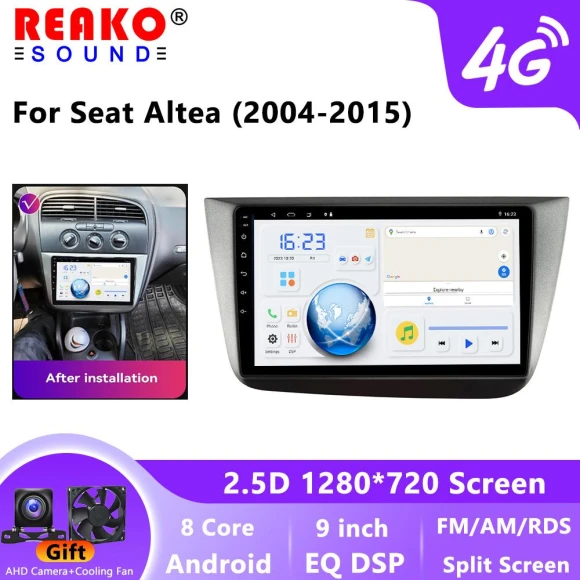 Android 12 Car Multimedia Player with GPS Navigation, DVD, CarPlay, and WiFi — Car Infotainment System, Reakosound