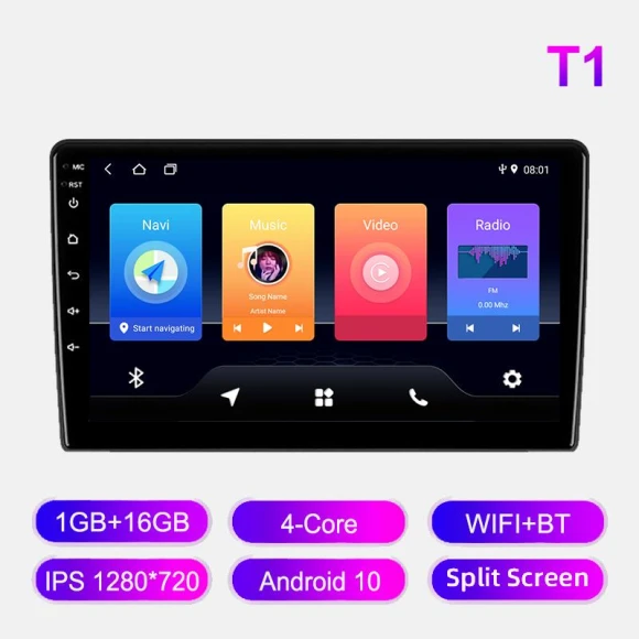 Android Car Radio with GPS Navigation, Bluetooth, and WiFi — Car Infotainment System, GHLHS