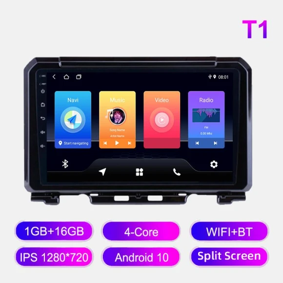 Car Radio Multimedia Player with GPS Navigation and Bluetooth — Car Infotainment System, GHLHS