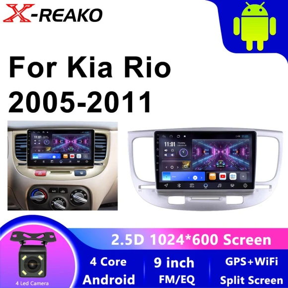 Car Stereo Radio with Android Auto and Apple CarPlay — Car Infotainment System, Reakosound
