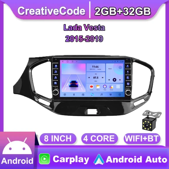Car Stereo Radio with Android, GPS Navigation, Multimedia Video Player, and Carplay — Car Infotainment System, CreativeCode