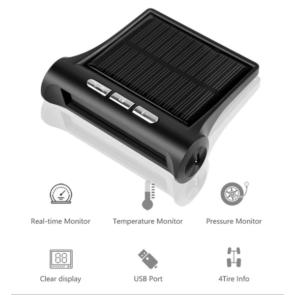 Solar-Powered Tire Pressure Monitoring System with Real-Time Display — TPMS, IKEA