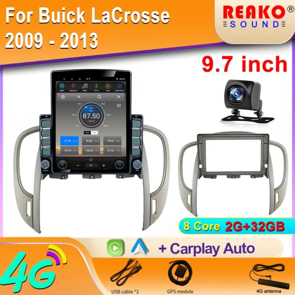 Vertical Screen Android Car Radio with GPS Navigation and Multimedia Player — Car Infotainment System, Tesla