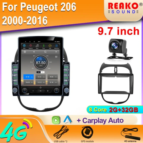 Vertical Screen Car Radio — Car Infotainment System, Reakosound