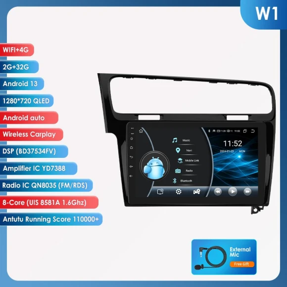10.1-inch CarPlay 4G 2-Din Android 13 Car Radio — Car Infotainment System, OSSURET