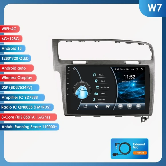 10.1 Inch CarPlay 4G 2 Din Android 13 Car Radio — Car Infotainment System, OSSURET