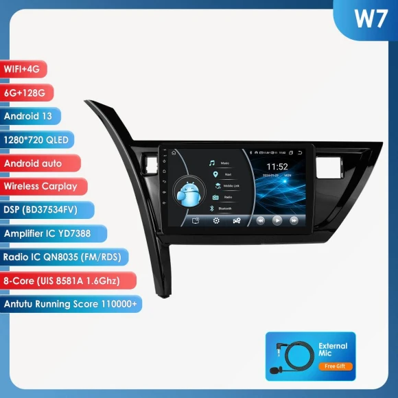 10.1-inch CarPlay 4G Android Automotive Radio System — Car Infotainment System, OSSURET