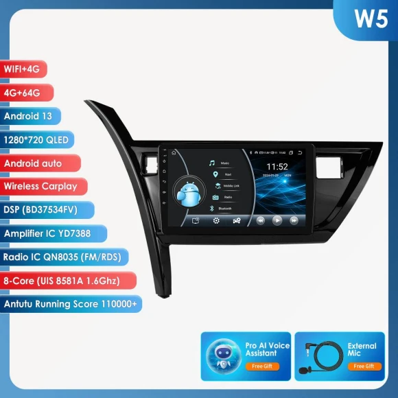 10.1-inch CarPlay 4G Android Smart System Car Radio — Car Infotainment System, OSSURET