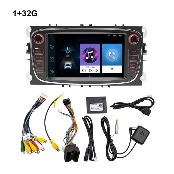 2 DIN Android 14 Carplay Car Multimedia Player with GPS Navigation Bluetooth — Car Infotainment System, Daily Home Furnishings
