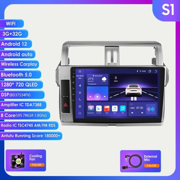 2 Din Car Multimedia System with CarPlay and 4G-LTE — Car Infotainment System, Hizpo