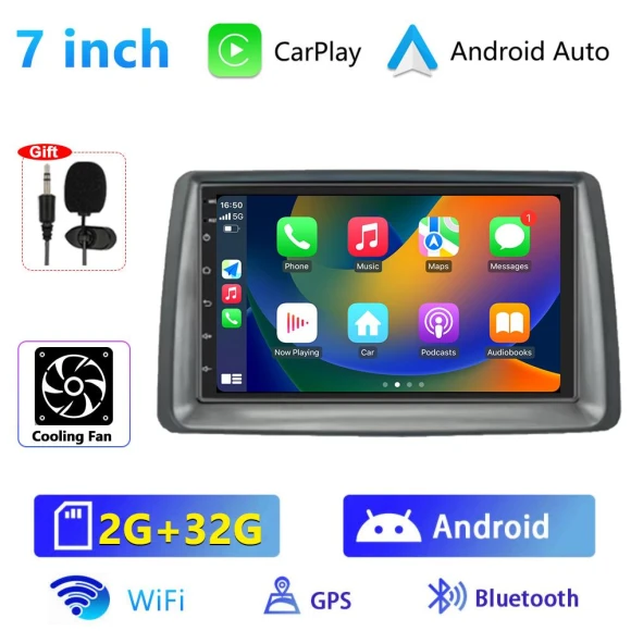 7-inch Car Radio with WiFi, GPS Navigation, Multimedia Video Player, Android Head Unit — Car Infotainment System, ToyousoniC