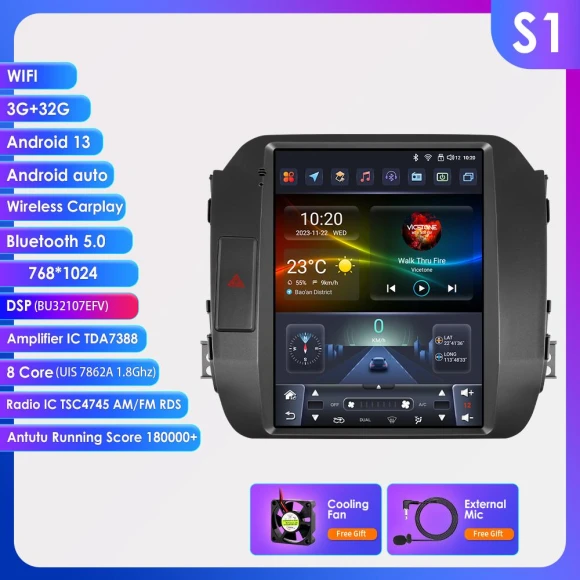 9.7-inch 2Din Android Car Radio with GPS and CarPlay — Car Infotainment System, Hizpo