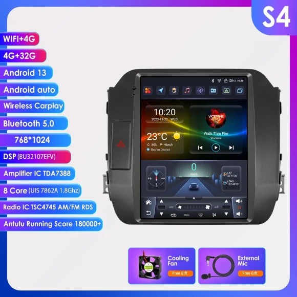 9.7-inch 2Din Android Car Radio with GPS, CarPlay, 4G-LTE, and DSP — Car Infotainment System, Hizpo