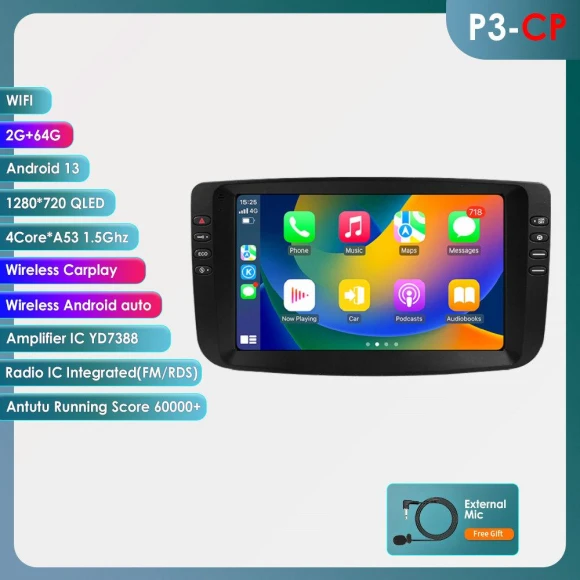 9-inch CarPlay 4G 2 DIN Android 13 Car Radio — Car Infotainment System, Hizpo