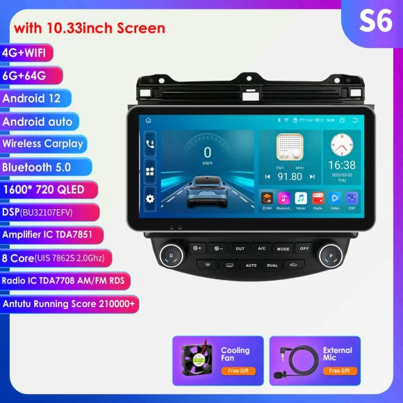 AI Voice Android Car Radio with GPS Navigation, RDS, Bluetooth, USB, DVR, and AHD Camera — Car Infotainment System, Hizpo