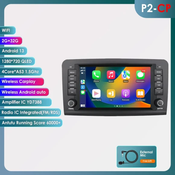 Android 13 Car Stereo with Navigation and Video — Car Infotainment System, Hizpo