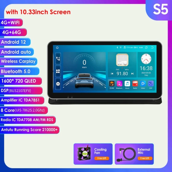 Android Car Multimedia Player with GPS Navigation — Car Infotainment System, Hizpo