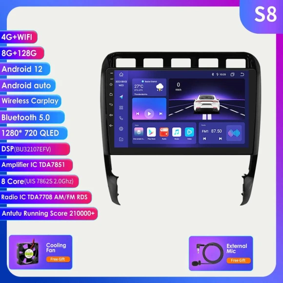 Android Car Radio System with GPS Navigation and CarPlay — Car Infotainment System, Hizpo