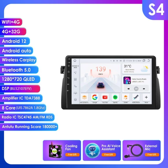 Android Car Radio with 9-inch Screen — Car Infotainment System, OSSURET