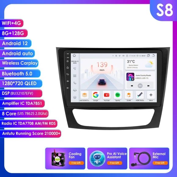 Android Car Radio with CarPlay and Intelligent Screen — Car Infotainment System, OSSURET