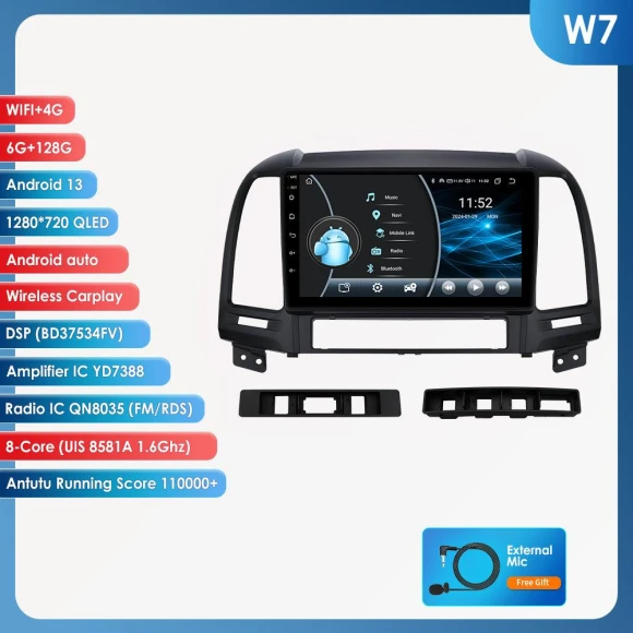 Android Car Radio with GPS Navigation and CarPlay — Car Infotainment System, OSSURET