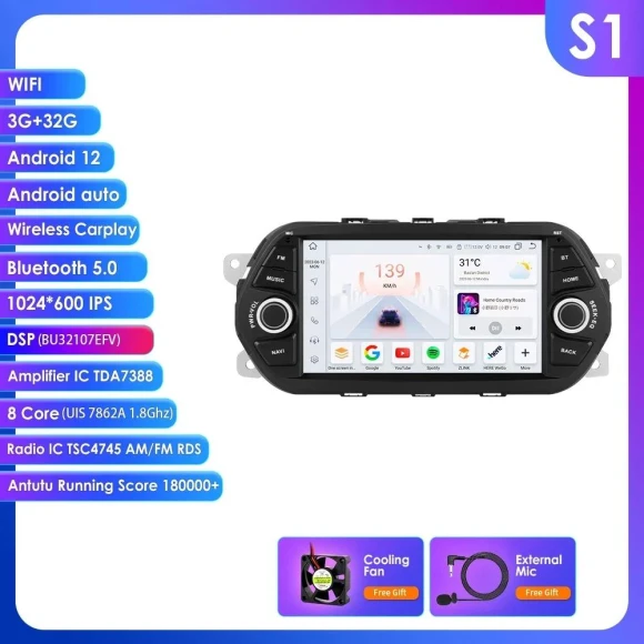 Android Car Stereo with GPS and CarPlay — Car Infotainment System, OSSURET