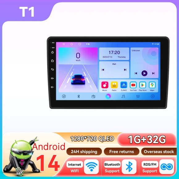 Car Multimedia Player with CarPlay and Android Auto — Car Infotainment System, OSSURET