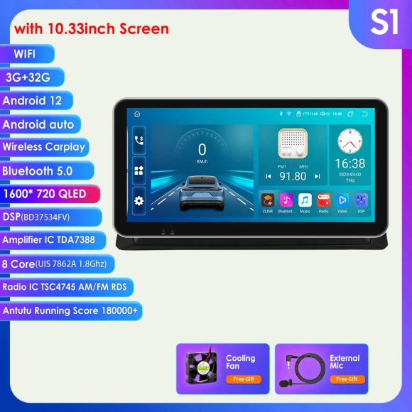 Car Multimedia Player with GPS Navigation and CarPlay — Car Infotainment System, Hizpo