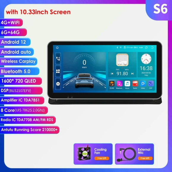 Car Multimedia Player with GPS Navigation and Smart Audio — Car Infotainment System, Hizpo