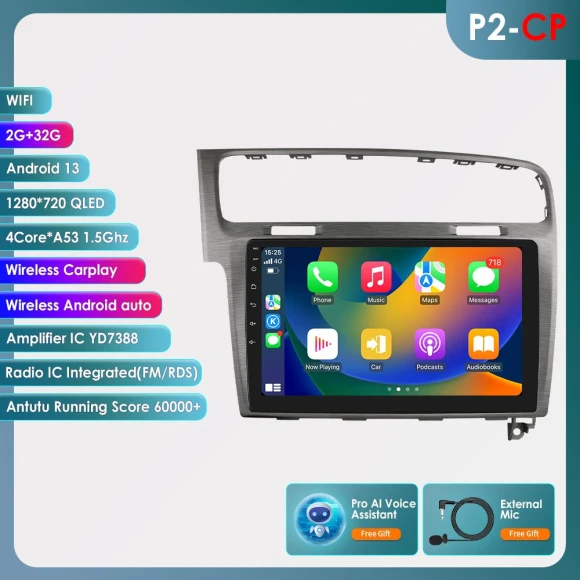 CarPlay 4G 2 Din Android 13 Car Radio — Car Infotainment System, OSSURET