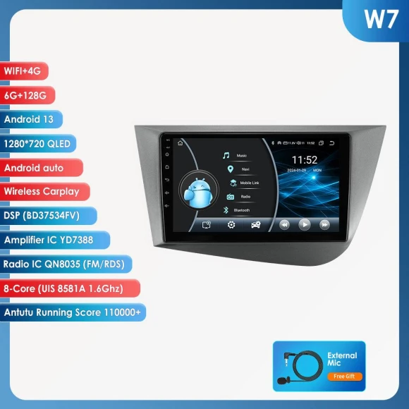 CarPlay 4G 9-inch 2-DIN Android Car Radio — Car Infotainment System, OSSURET