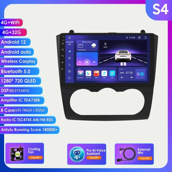 CarPlay AI Android 12 Car Stereo with GPS Navigation and Multimedia Screen — Car Infotainment System, Hizpo