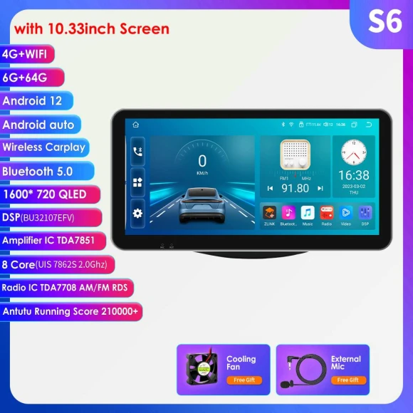 CarPlay Android Auto Radio — Car Infotainment System, Hizpo