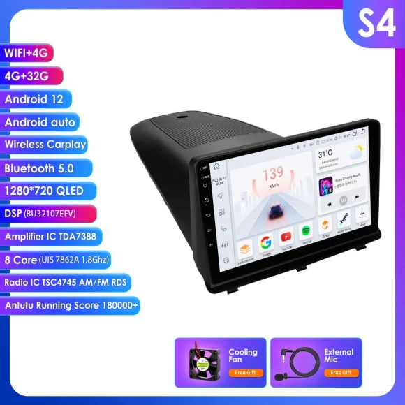 Intelligent CarPlay 4G Android 12 Car Stereo — Car Infotainment System, Hizpo