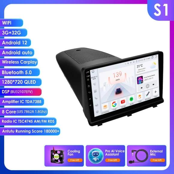 Intelligent Carplay 4G Android 12 Multimedia Video Player Navigation GPS 2 DIN Head Unit PC — Car Infotainment System, Hizpo